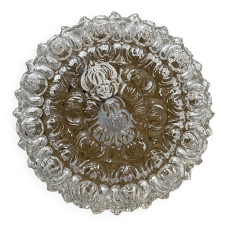 Wall light ceiling light thick glass 1970 1980 seventies