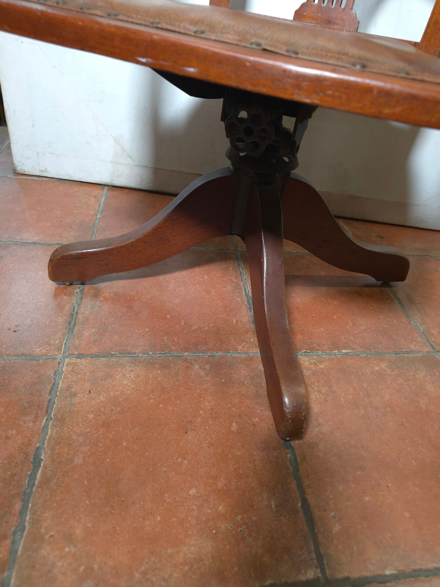 Fauteuil de Bureau Américain ancien en chêne
