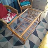 Rattan coffee table