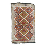 Vintage Turkish Mini Kilim 86x49 cm Wool Small Kelim Runner, shabby Chic