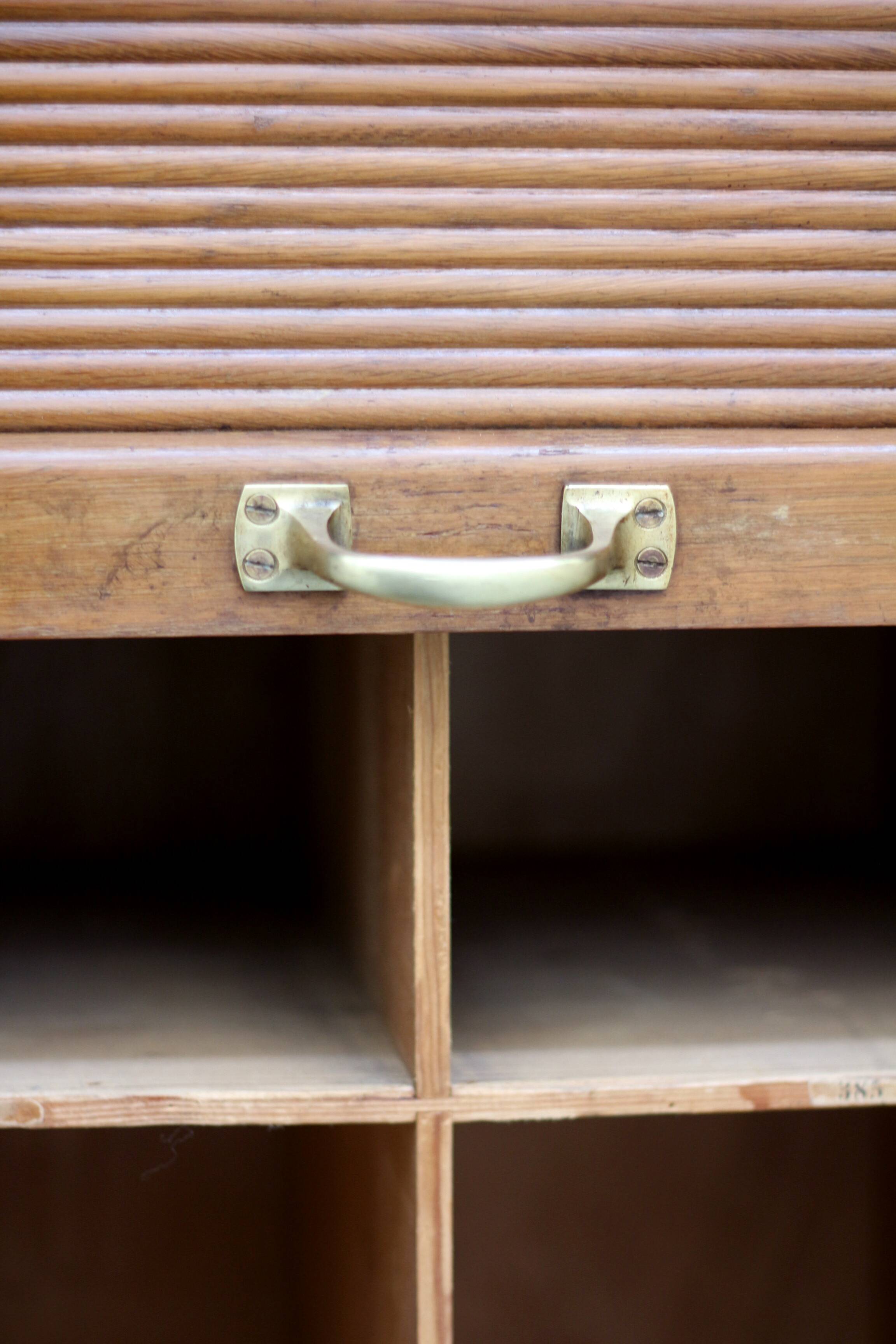 Magnificent curtain filing cabinet from La Poste (1920s/1930s).