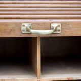 Magnificent curtain filing cabinet from La Poste (1920s/1930s).