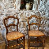 Pair of caned chairs 1950/60