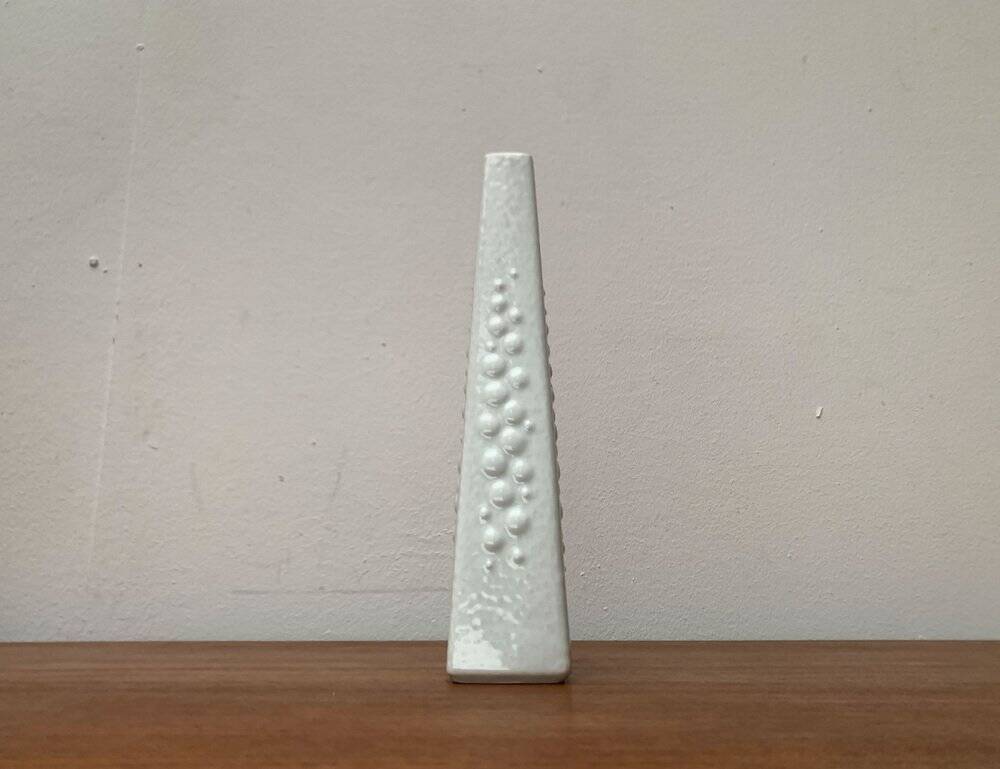 Vintage white porcelain vase from KPM Royal Porcelain, 1970s.