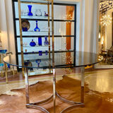 Round glass table 1970