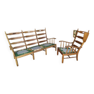 salon vintage chêne