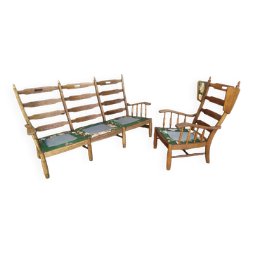 Vintage oak living room