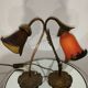 Two art nouveau style tulip lamps signed art de France