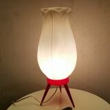 Red tripod table lamp by Hercules 1960s