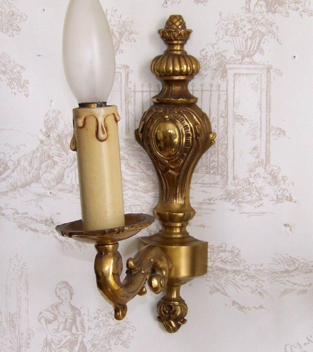 Pair of brass sconces