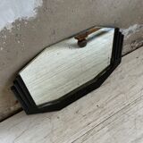Black art deco mirror 65x46cm