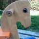 Wooden rocking horse