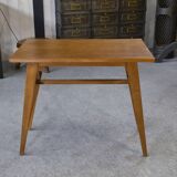 Oak side table with compass legs, 1960s