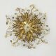 Gold-Plated Metal & Murano Crystal Flowers Flush Mount from Banci Firenze