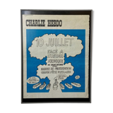 Quatrième de couverture Charlie Hebdo par Fournier encadrée, 28 juin 1971