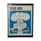 Fourth cover of Charlie Hebdo by Fournier framed, 28 June 1971