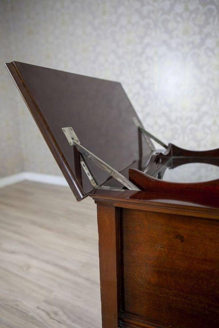 English Mahogany Side Table with Hidden Tray, 1880