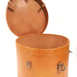 Leather hat trunk