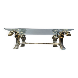 Table basse en laiton - motif