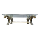 Vintage brass flower coffee table, 1970s