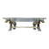 Vintage brass flower coffee table, 1970s