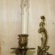 Pair of antique wall sconces from the 1920s in gilded bronze.