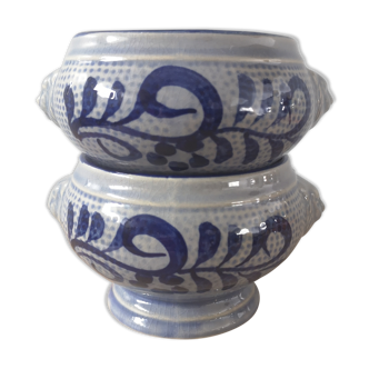 Lot bowls Alsatian lion head