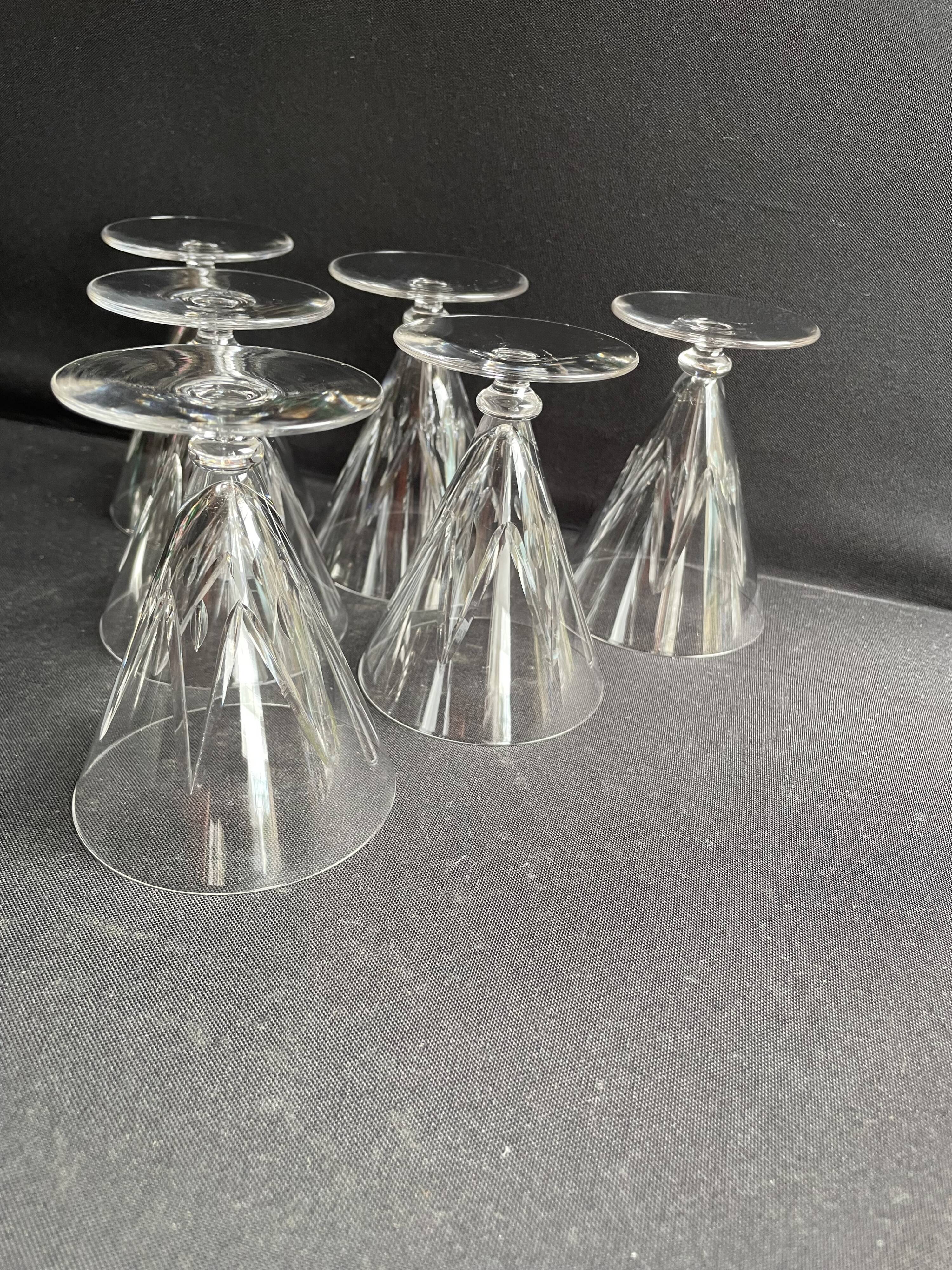 6 Wine glasses – Saint Louis Bossuet service size 10406