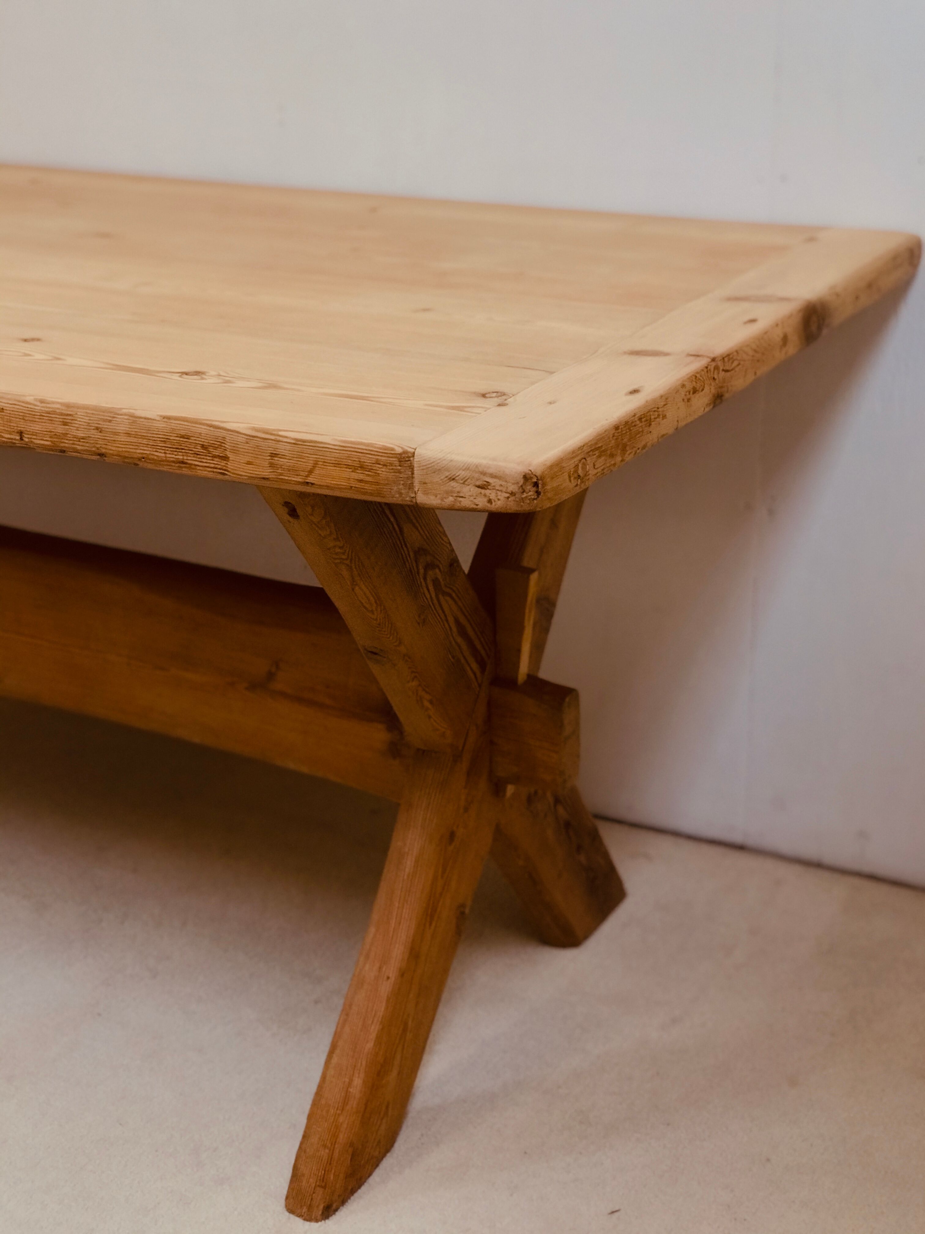 Country pine old table.