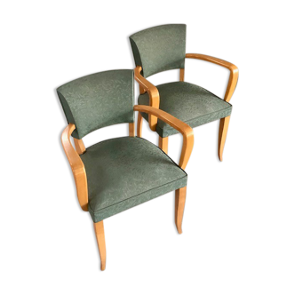 Dark green bridge chairs