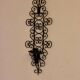 Pair of vintage black metal sconces