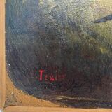 Counterpart of Paintings by Jean Ernest TEXIER (1829-1900) Fisher landscape