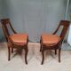 Pair of mahogany gondola chairs