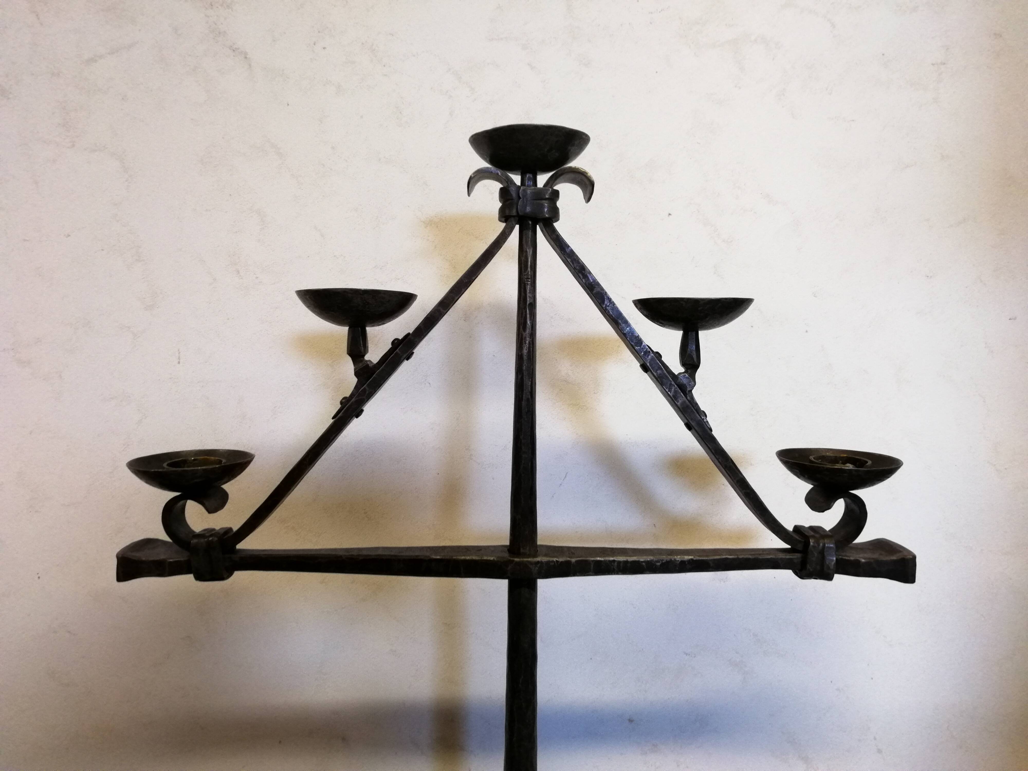 Wrought iron candelabra