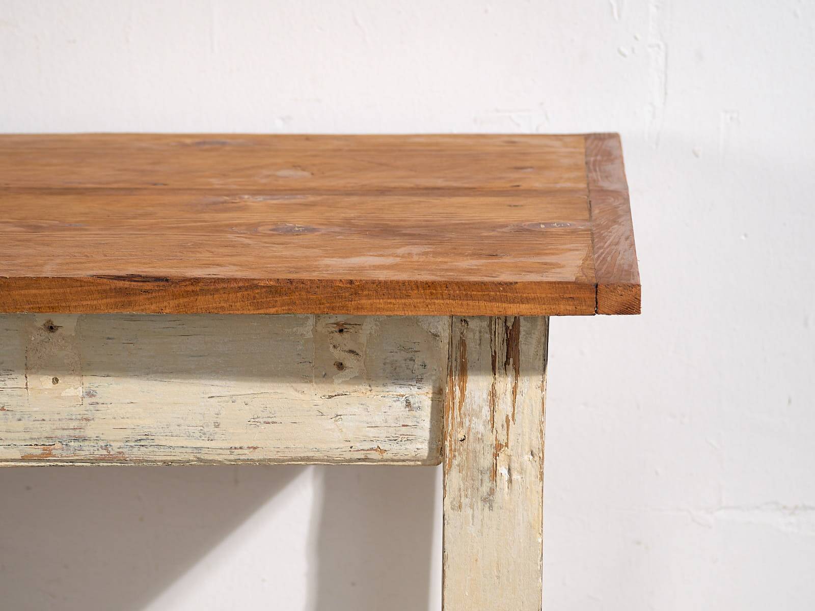 Antique white kitchen table (c.1920) #10