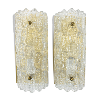 Sconces by Carl Fagerlund for Orrefors, Sweden, 1960