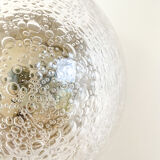 Blown glass globe ceiling lamp