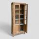 Armoire parisienne vitrée en bois brut, 1940