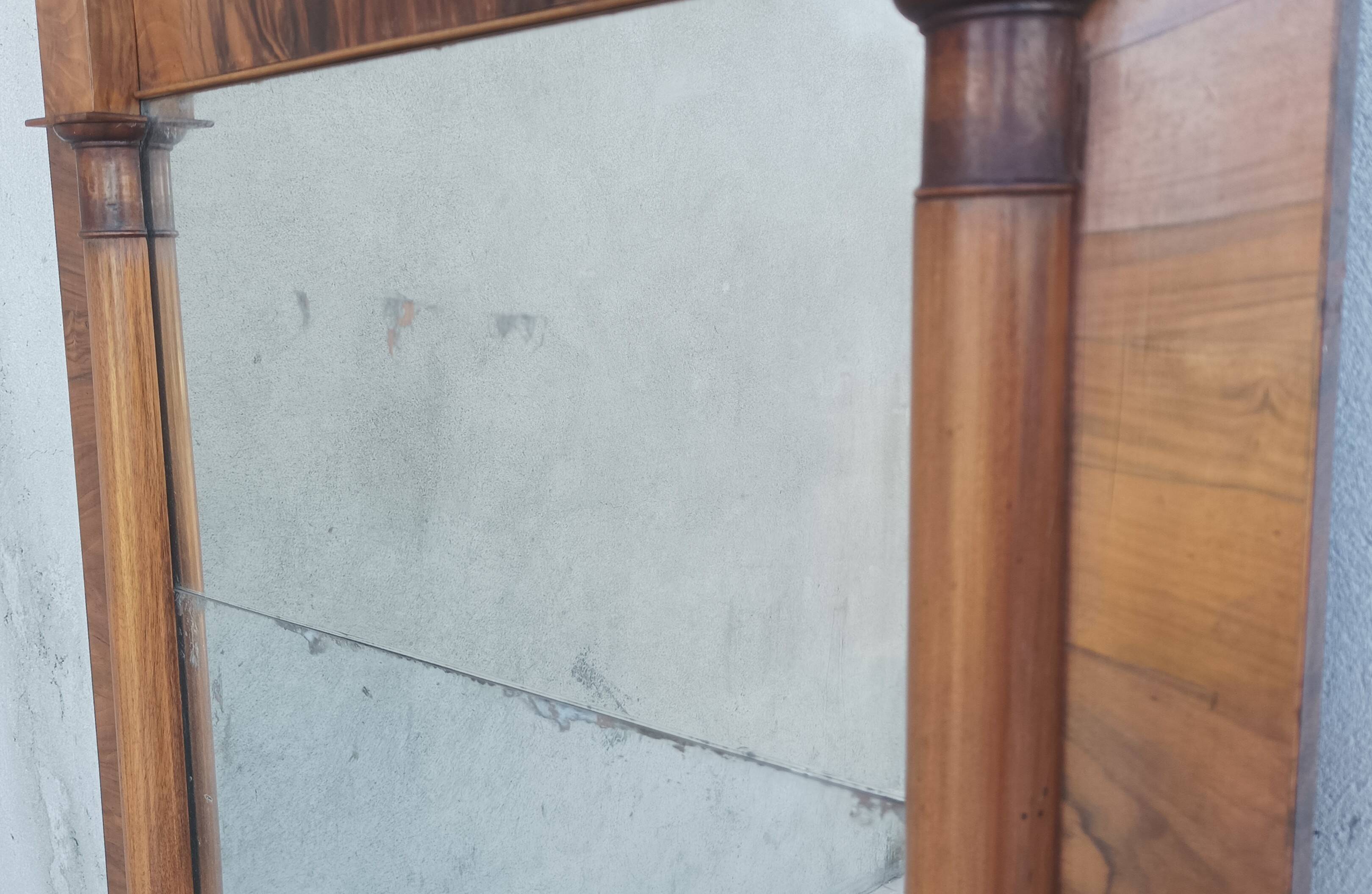 Empire mirror in mahogany