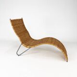 Chaise longue en rotin "Karlslund" par Karl Malmvall pour Ikea, 2005