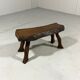 Petite table d'appoint rectangulaire brutaliste pour plantes, années 1960-70