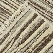 Beige Brown Ethnic Vintage Kilim Rug, 242x311Cm