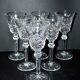 Series of 6 wine glasses in diamond cut crystal Lemberg or Saint-Louis 18cm