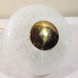Hanging lamp ellipse glass and brass