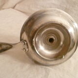 Candle holder with silver bronze deco handle