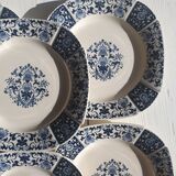 6 assiettes anciennes en faïence terre de fer Gien