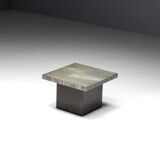 Table Basse Gravée en Aluminium par Marc D'haenens, Belgique, 1970s