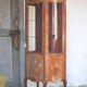 Marquetry display cabinet, curved Louis XV style, signed Marquant