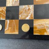 Mexican handcrafted chessboard. Made of stone. Mint condition. 40x40x1.4 cm. 6.5 kg.