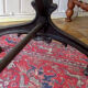 Bistro table, 1900, cast iron foot and marble top.